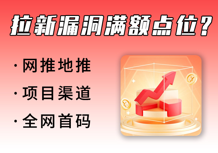 网推拉新项目渠道：任推邦平台_全网首码_漏洞满额点位（流量大佬看过来）-鹿神阁